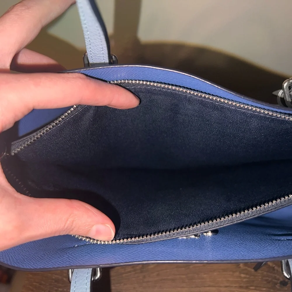 Coach Mollie 25 Baby Blue Tote Bag - Picture 4 of 6